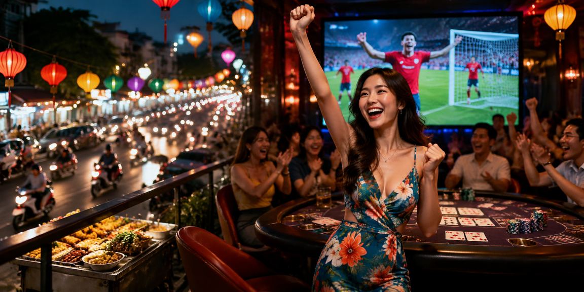 Người chơi trải nghiệm game bài tại chợ đêm Hồ Chí Minh